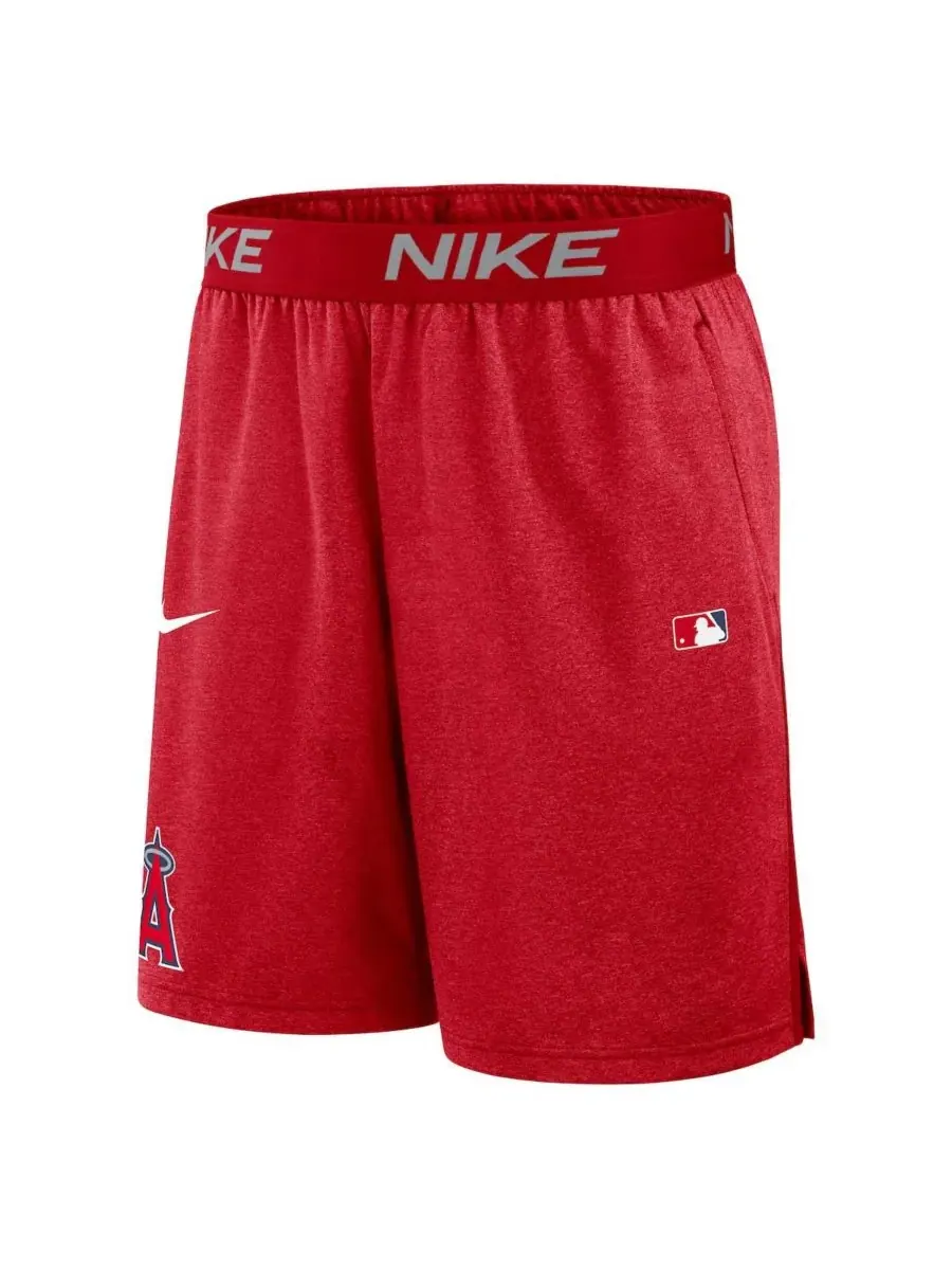 Nike Мужские красные трикотажные шорты Los Angeles Angels из аутентичной коллекции — изображение 2 из 3, красный