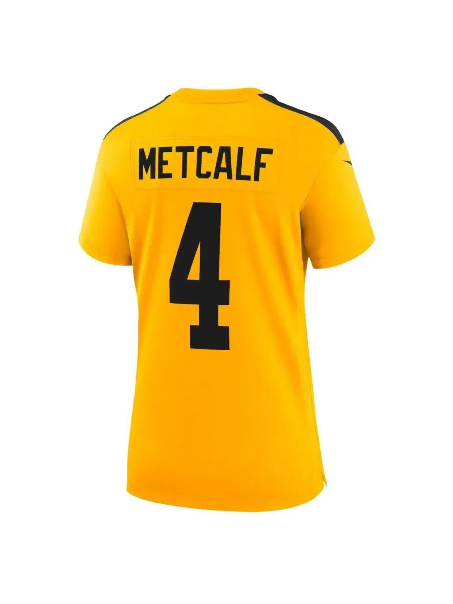 Женская золотая альтернативная игровая майка DK Metcalf команды Pittsburgh Steelers образца 1933 — изображение 3 из 3, золото