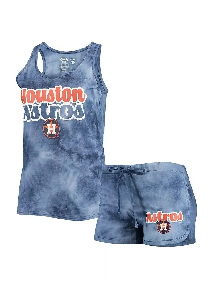 Женский комплект из майки и шорт темно-синего цвета Houston Astros Billboard Racerback Concepts — изображение 2 из 5
