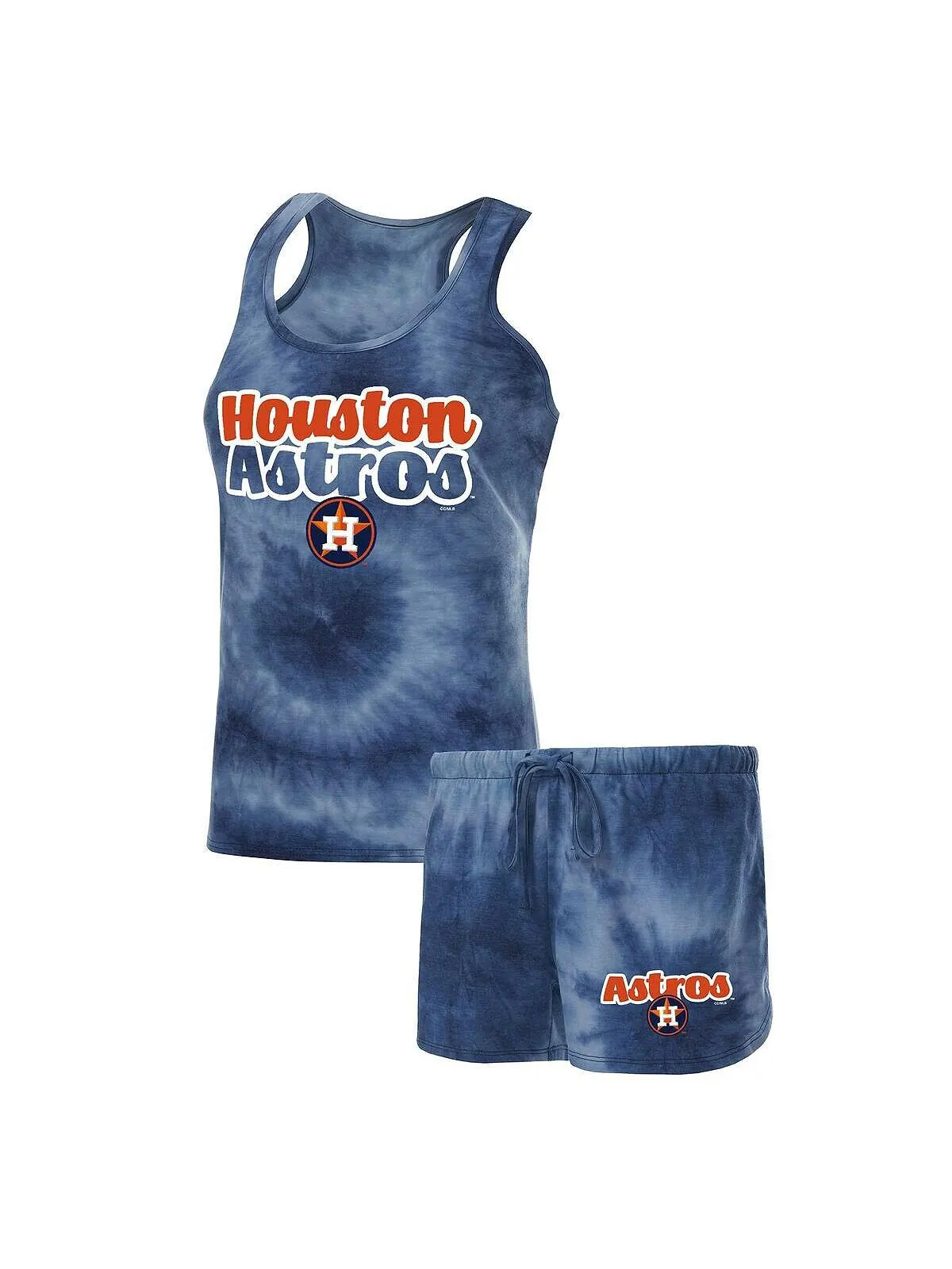 Женский комплект из майки и шорт темно-синего цвета Houston Astros Billboard Racerback Concepts — изображение 1 из 5