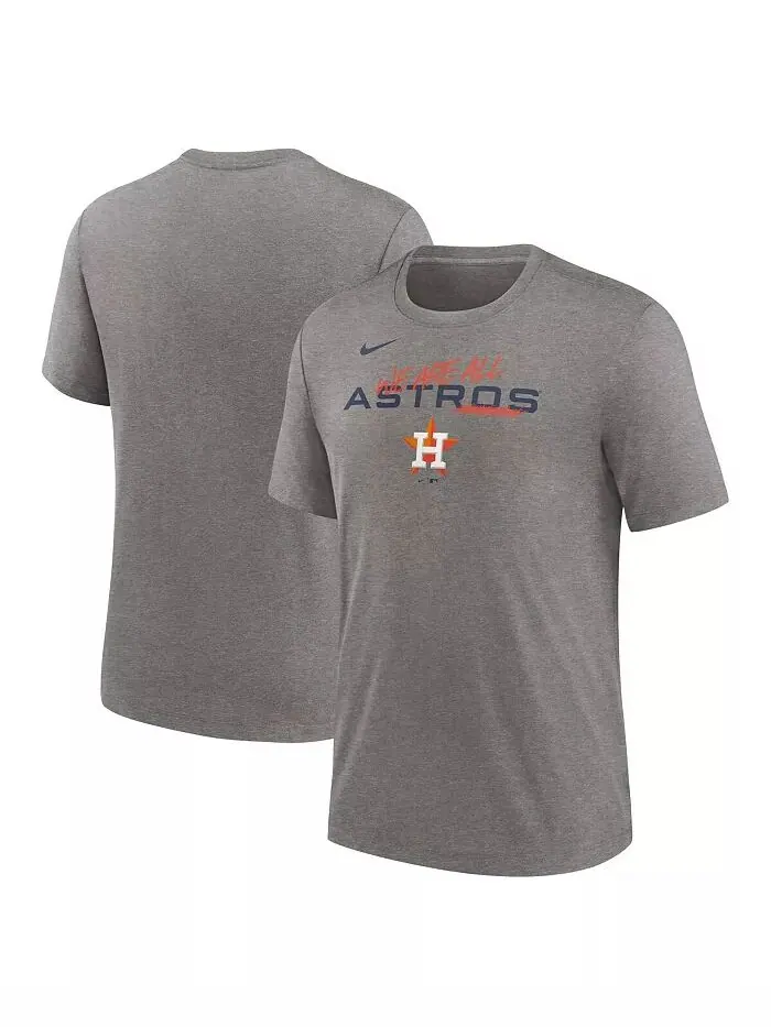 Футболка мужская Heather Charcoal Houston Astros We Are All Tri-Blend Nike