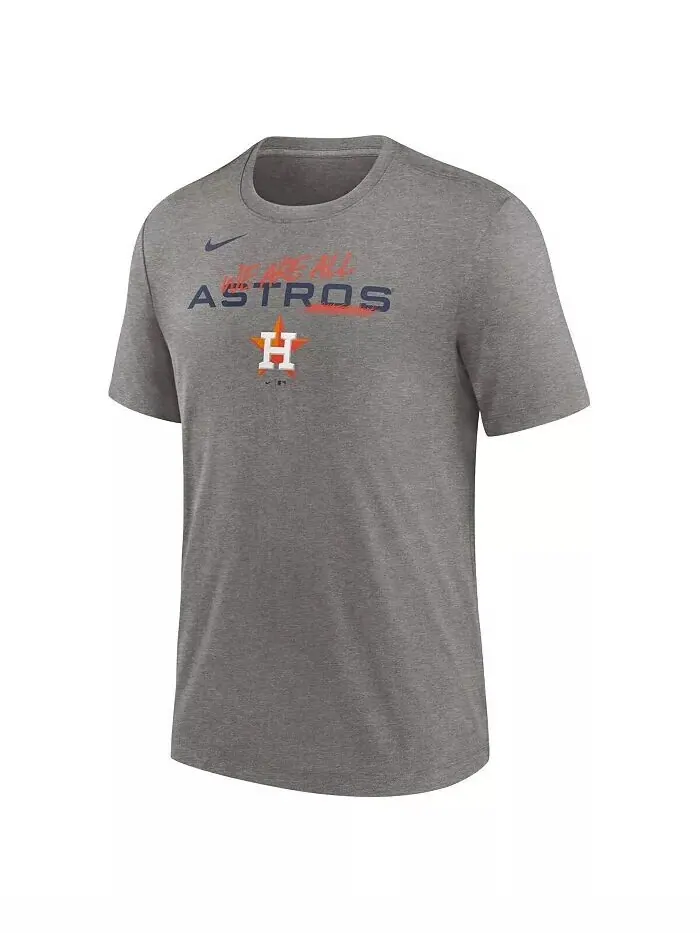 Футболка мужская Heather Charcoal Houston Astros We Are All Tri-Blend Nike — изображение 2 из 3