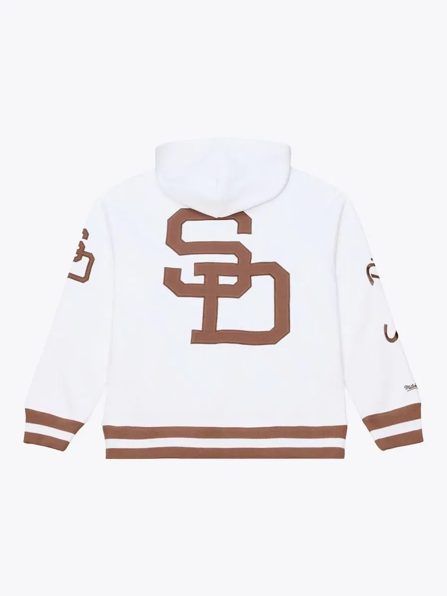 Флисовая худи Mitchell & Ness San Diego Padres Cooperstown Collection — изображение 4 из 4, белый