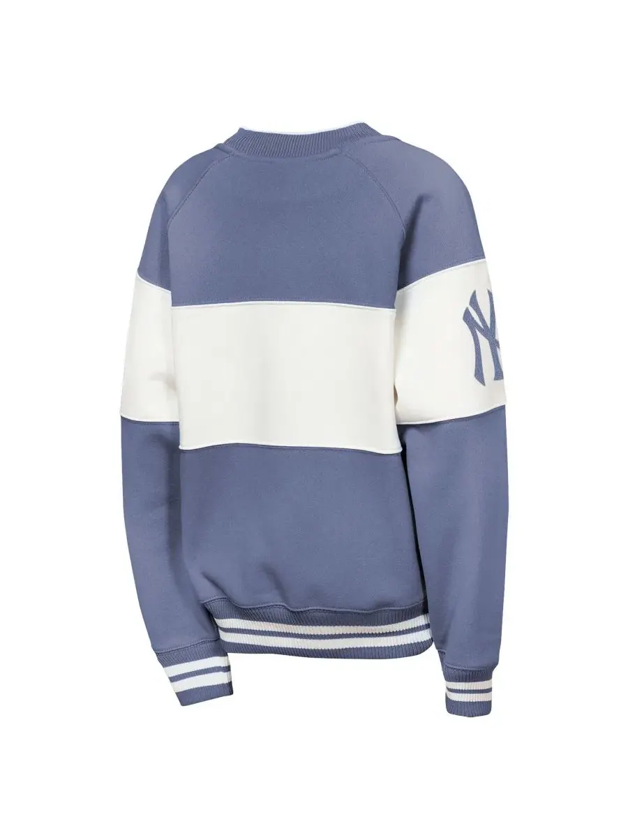 Детский свитшот Ultimate Pastels on Base New York Yankees Outerstuff — изображение 3 из 3, синий кремовый