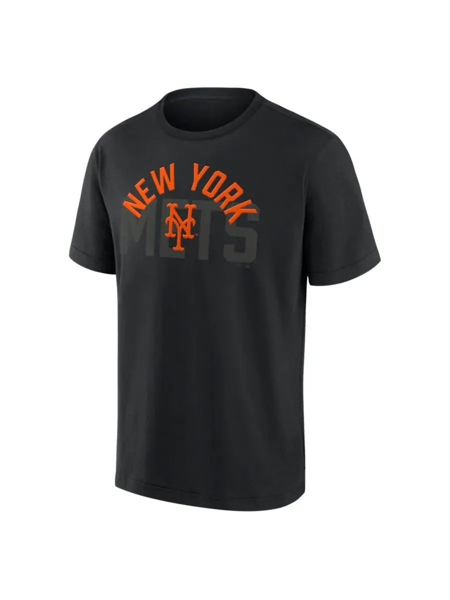 Футболка с длинным рукавом New York Mets Black Out Heavyweight Fanatics — изображение 2 из 3, черный