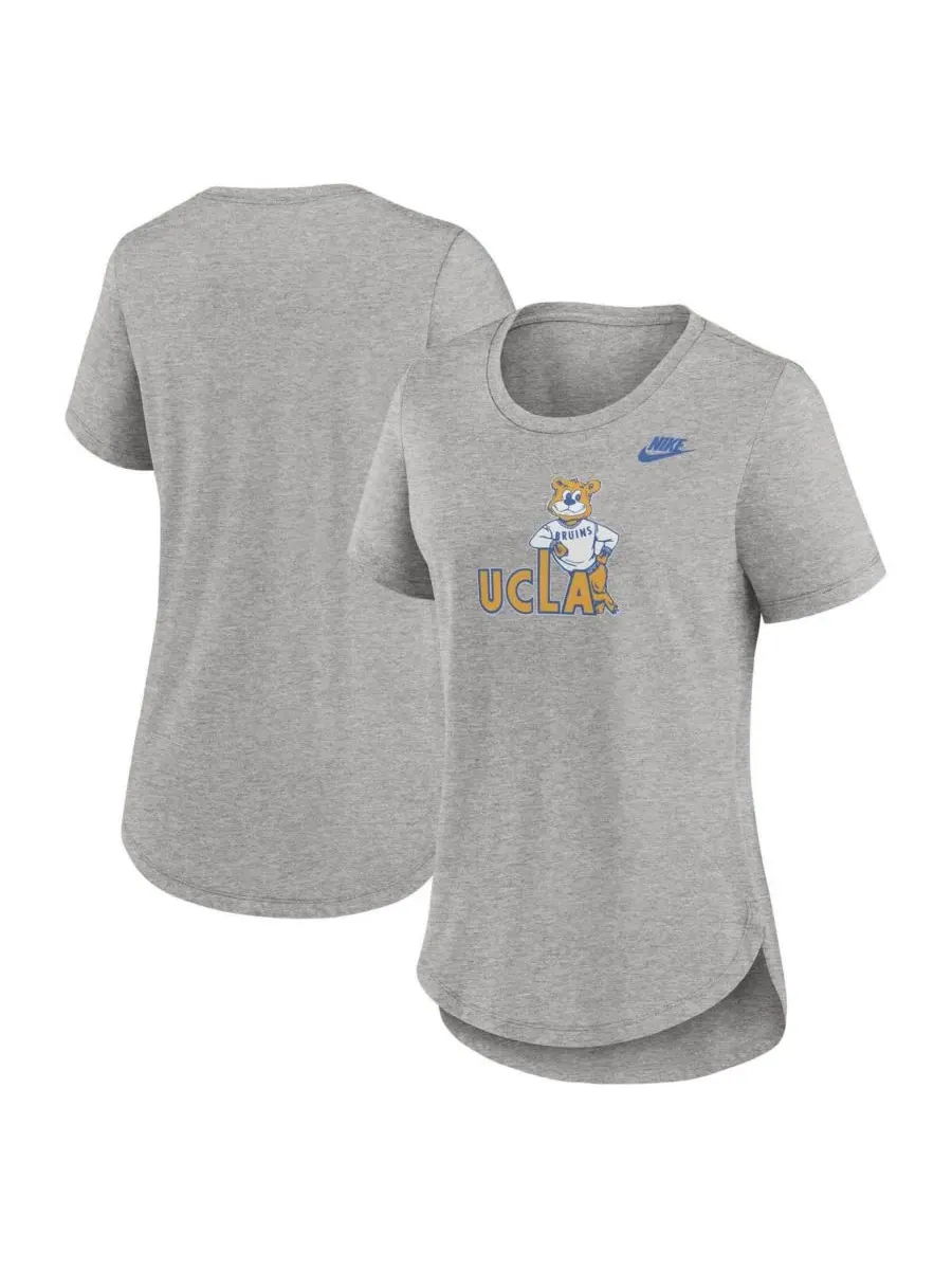 Футболка женская с принтом UCLA Bruins Legacy Tri-Blend Nike — изображение 1 из 3, серый