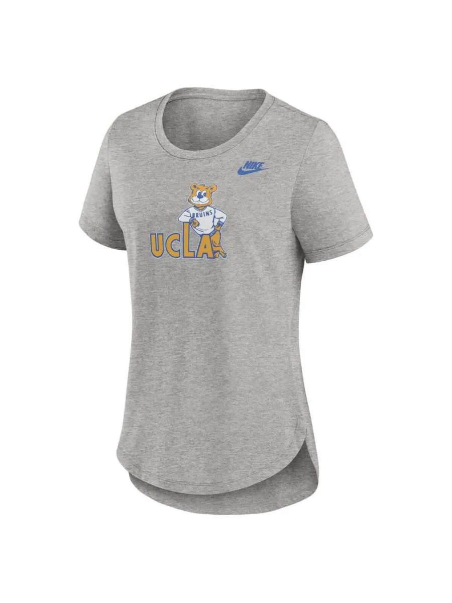 Футболка женская с принтом UCLA Bruins Legacy Tri-Blend Nike — изображение 2 из 3, серый