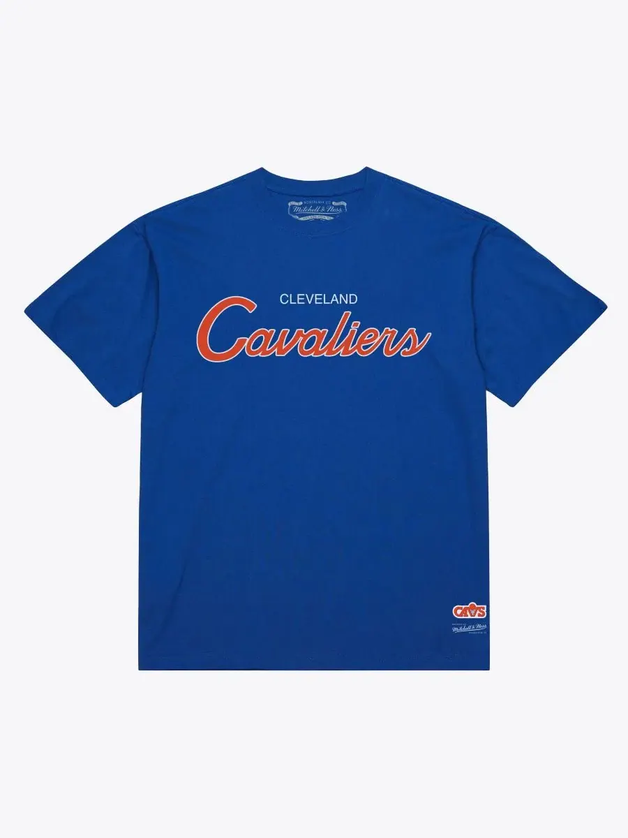 Футболка с принтом Cleveland Cavaliers Mitchell & Ness — изображение 1 из 2, королевский