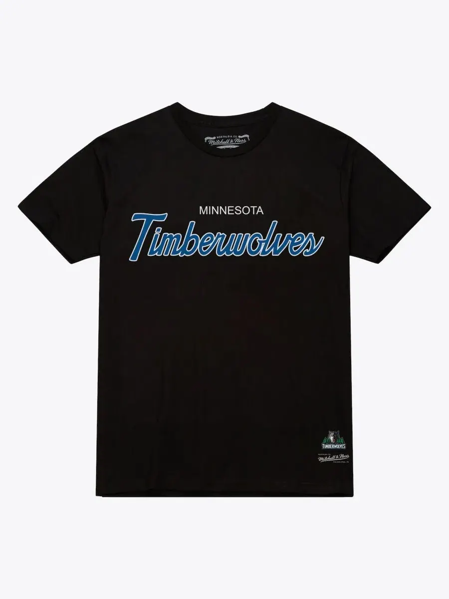 Футболка с принтом Vintage Wordmark Mitchell & Ness — изображение 1 из 2, черный
