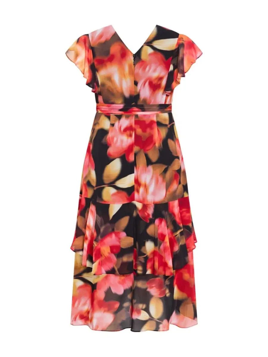 Платье макси с принтом Demure V-Neck Floral CITY CHIC, Lollita Floral — изображение 4 из 4