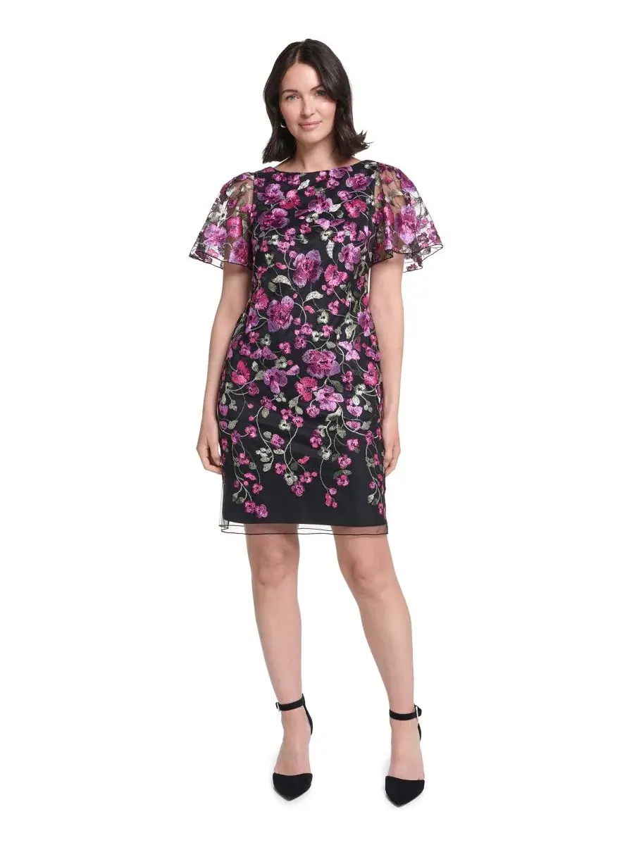 Платье-футляр с вышивкой Boat Neck Dress Jessica Howard, Magpul — изображение 1 из 5