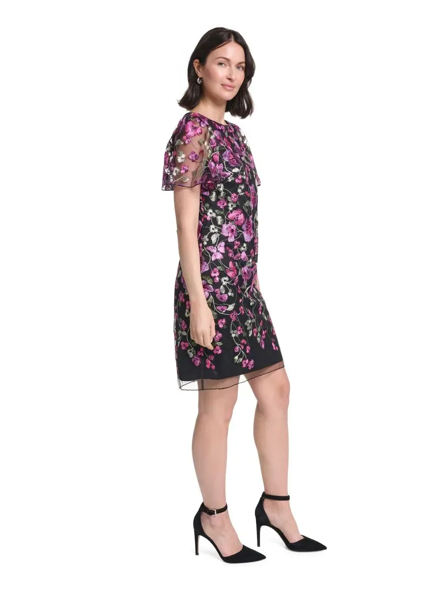 Платье-футляр с вышивкой Boat Neck Dress Jessica Howard, Magpul — изображение 3 из 5