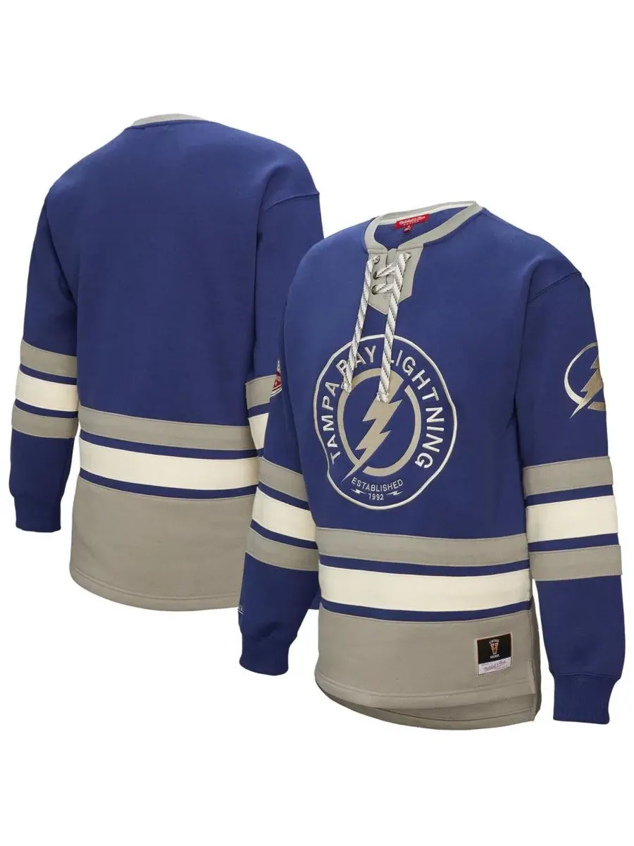 Mitchell & Ness Женская синяя толстовка на шнуровке Tampa Bay Lightning Heritage — изображение 1 из 3, синий