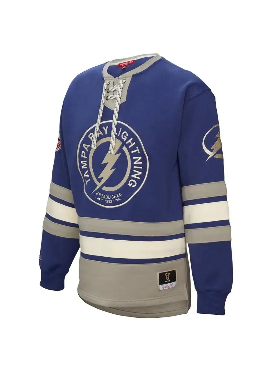 Mitchell & Ness Женская синяя толстовка на шнуровке Tampa Bay Lightning Heritage — изображение 3 из 3, синий