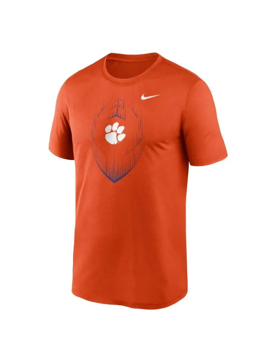 Nike Мужская оранжевая футболка Clemson Tigers Primetime Legend Icon Performance — изображение 3 из 3, оранжевый