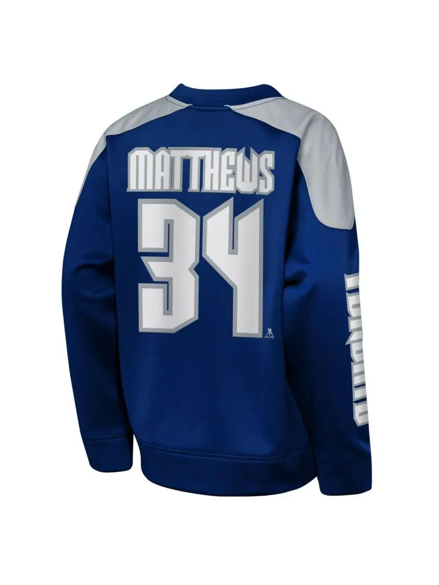Outerstuff Толстовка с круглым вырезом "Big Boys and Girls Auston Matthews Blue Toronto Maple Leaf — изображение 3 из 3