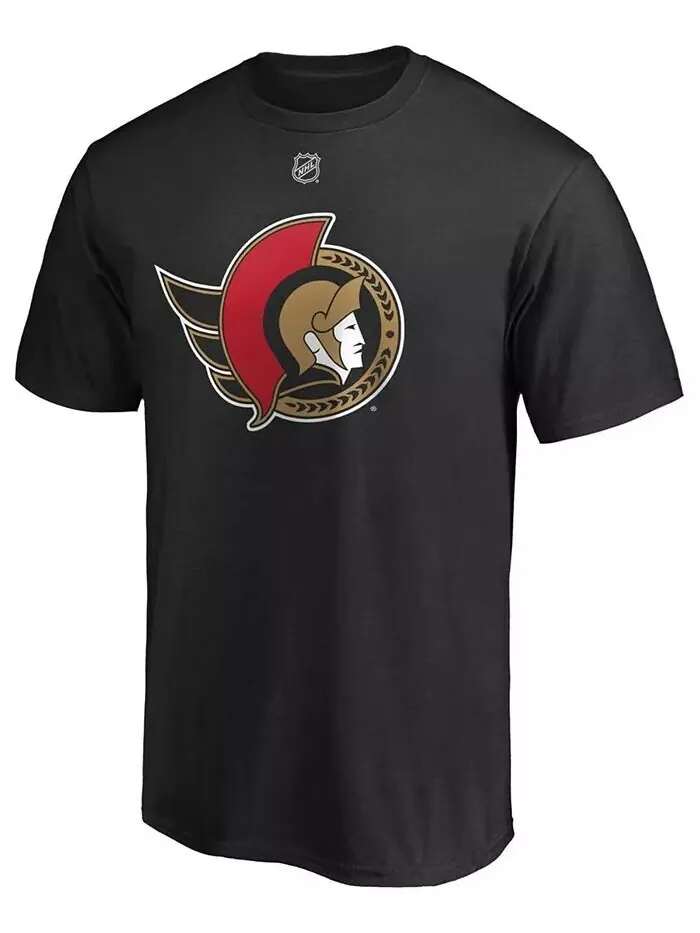 Мужская черная футболка Brady Tkachuk Ottawa Senators с аутентичным именем и номером Stack Fanatics — изображение 2 из 4