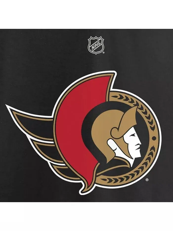 Мужская черная футболка Brady Tkachuk Ottawa Senators с аутентичным именем и номером Stack Fanatics — изображение 4 из 4
