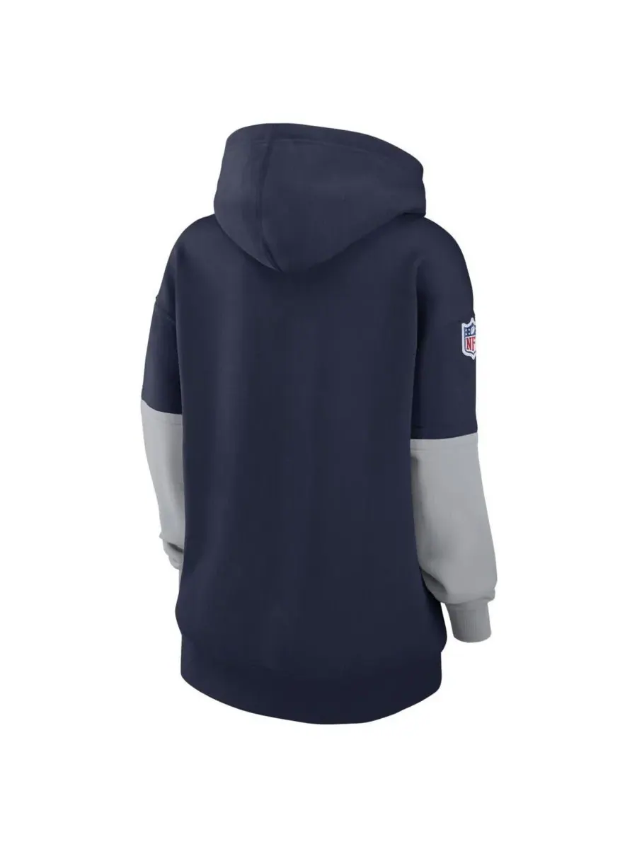 Nike Женская темно-синяя флисовая толстовка с капюшоном Dallas Cowboys 2024 Sideline Essential — изображение 3 из 3