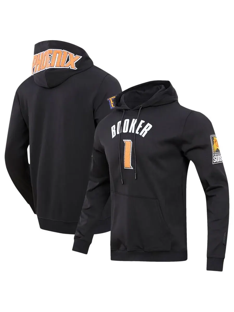 Pro Standard Мужская черная толстовка с капюшоном Devin Booker Phoenix Suns Player — изображение 1 из 4, черный