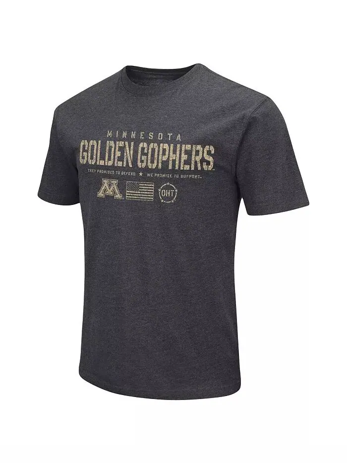 Футболка мужская Heather Black Minnesota Golden Gophers Big and Tall OHT в стиле милитари с — изображение 2 из 4