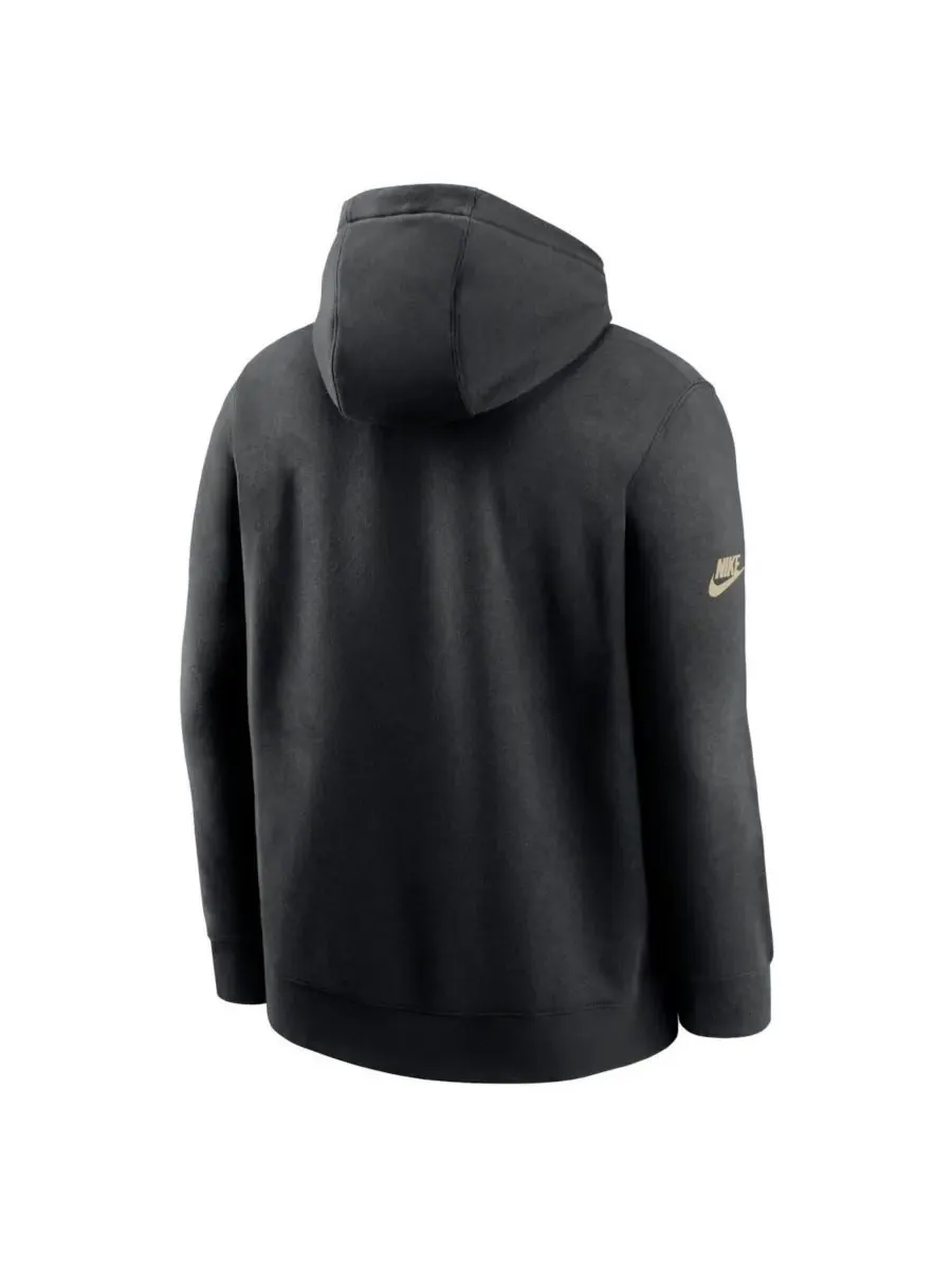 Nike Мужская черная толстовка с капюшоном New Orleans Saints 2023 Sideline Club Alternate Tri-Blend — изображение 3 из 3