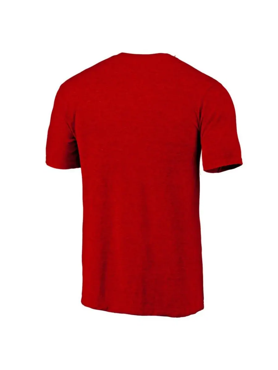 Fanatics Mto Label Мужская красная футболка Chicago Blackhawks из рваной ткани, смесовая ткань — изображение 2 из 3, красный
