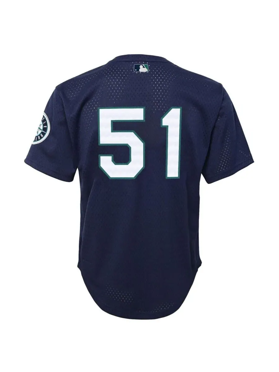 Mitchell & Ness Большая тренировочная майка для бейсбола Ichiro Suzuki Navy Seattle Mariners — изображение 2 из 3