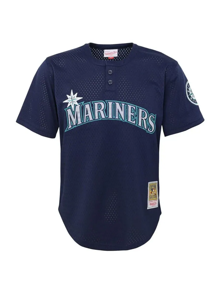 Mitchell & Ness Большая тренировочная майка для бейсбола Ichiro Suzuki Navy Seattle Mariners — изображение 3 из 3