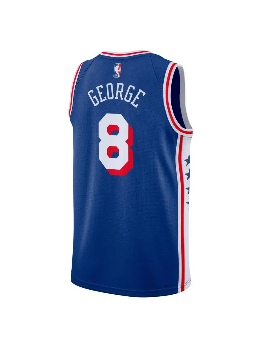 Мужская и женская майка Пола Джорджа Рояла из команды Philadelphia 76ers, пополнение межсезонья — изображение 2 из 3
