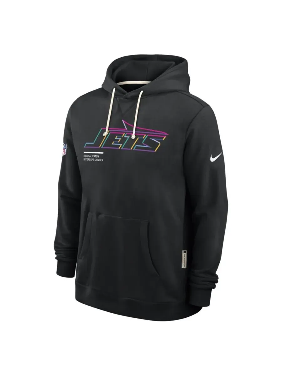 Nike Мужская черная толстовка New York Jets 2025 NFL Crucial Catch Sideline Standard Issue Dri-FIT — изображение 5 из 5