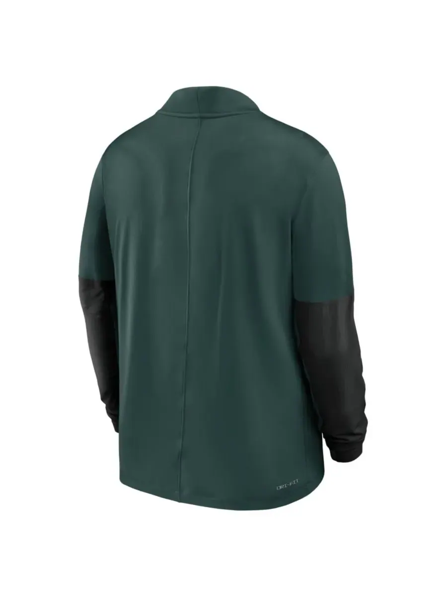 Nike Мужская зеленая толстовка с застежкой-молнией до середины груди Michigan State Spartans One — изображение 5 из 5