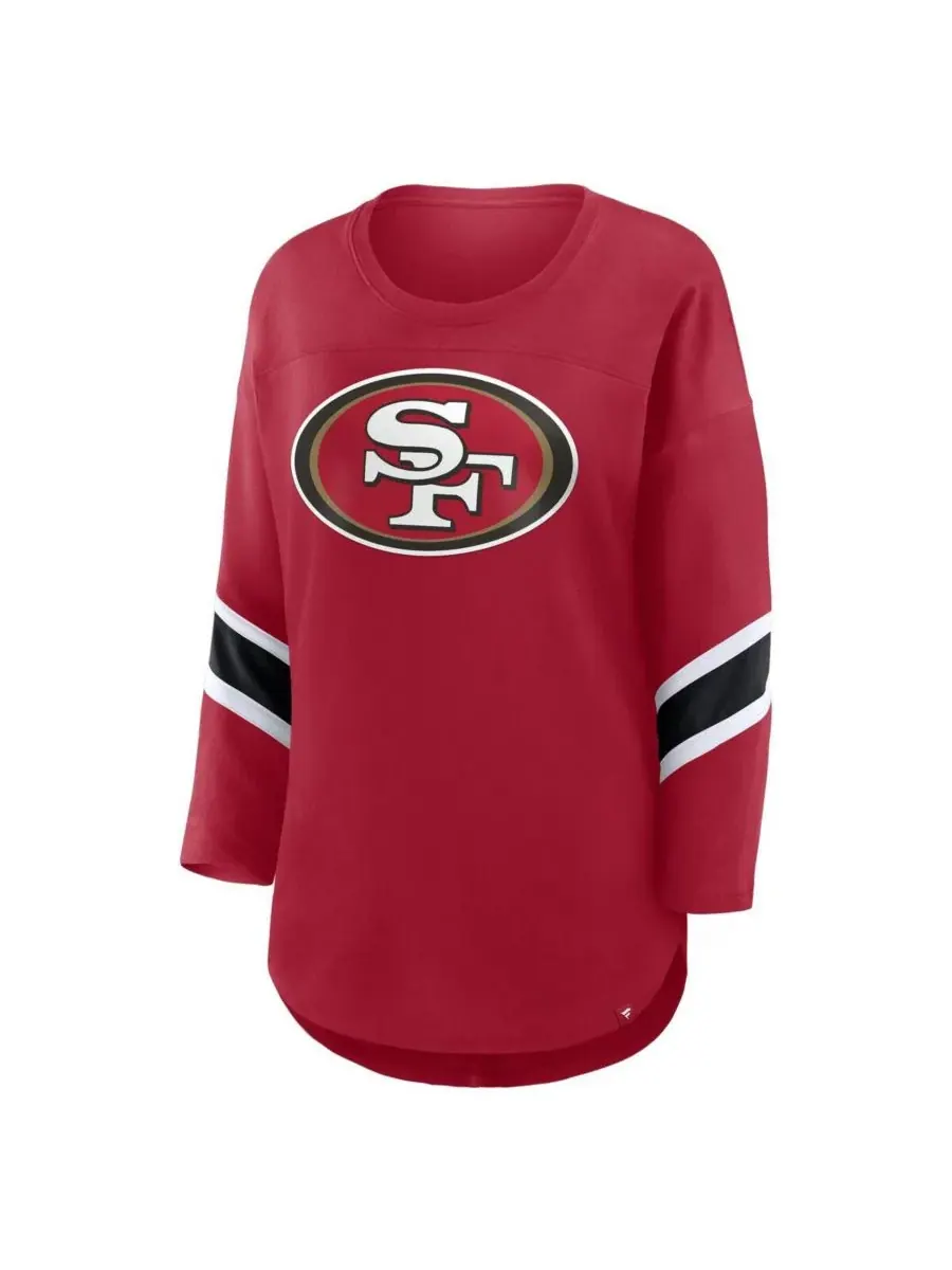 Fanatics Женская алая футболка San Francisco 49ers Redzone с рукавами 3/4 — изображение 3 из 3, алый
