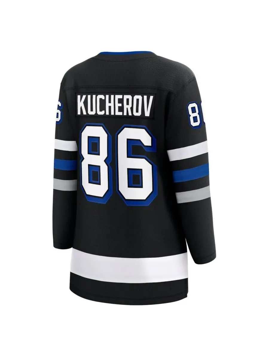 Authentic NHL Apparel Женская футболка Fanatics Никита Кучеров, черная, Tampa Bay Lightning — изображение 3 из 3, черный