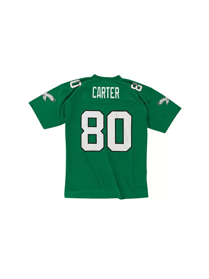 Мужская реплика джерси Philadelphia Eagles Legacy цвета Kelly Green с именем Cris Carter Mitchell & — изображение 1 из 2