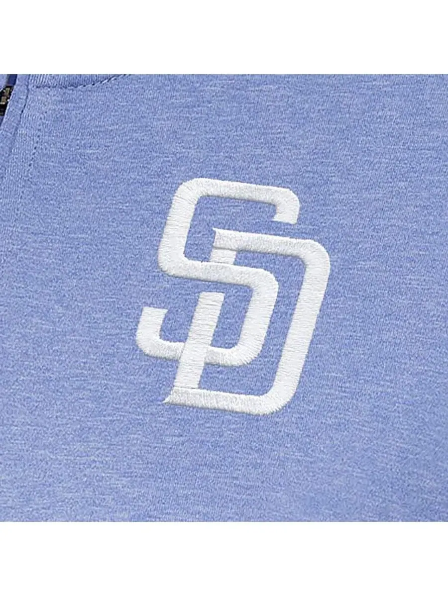Женская лавандовая толстовка с застежкой-молнией San Diego Padres Mentor Antigua — изображение 2 из 2, фиолетовый