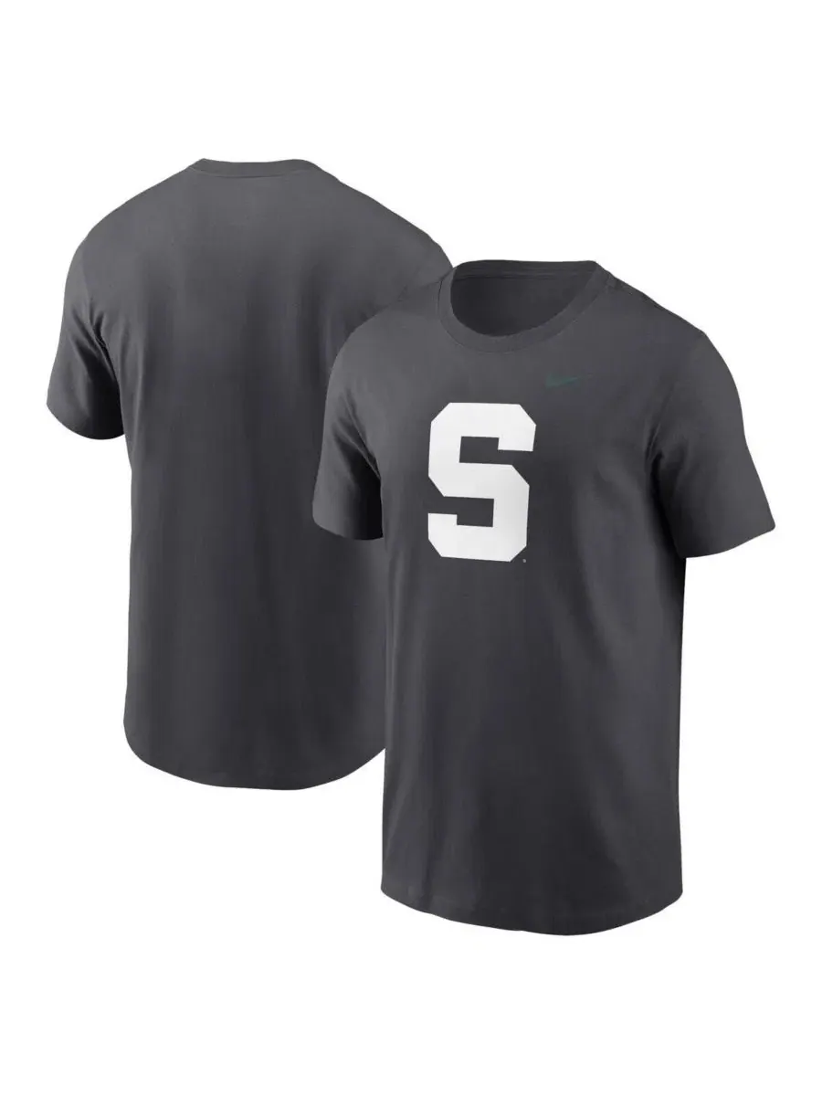 Мужская футболка с альтернативным логотипом Michigan State Spartans Primetime, цвет антрацит Nike — изображение 1 из 3