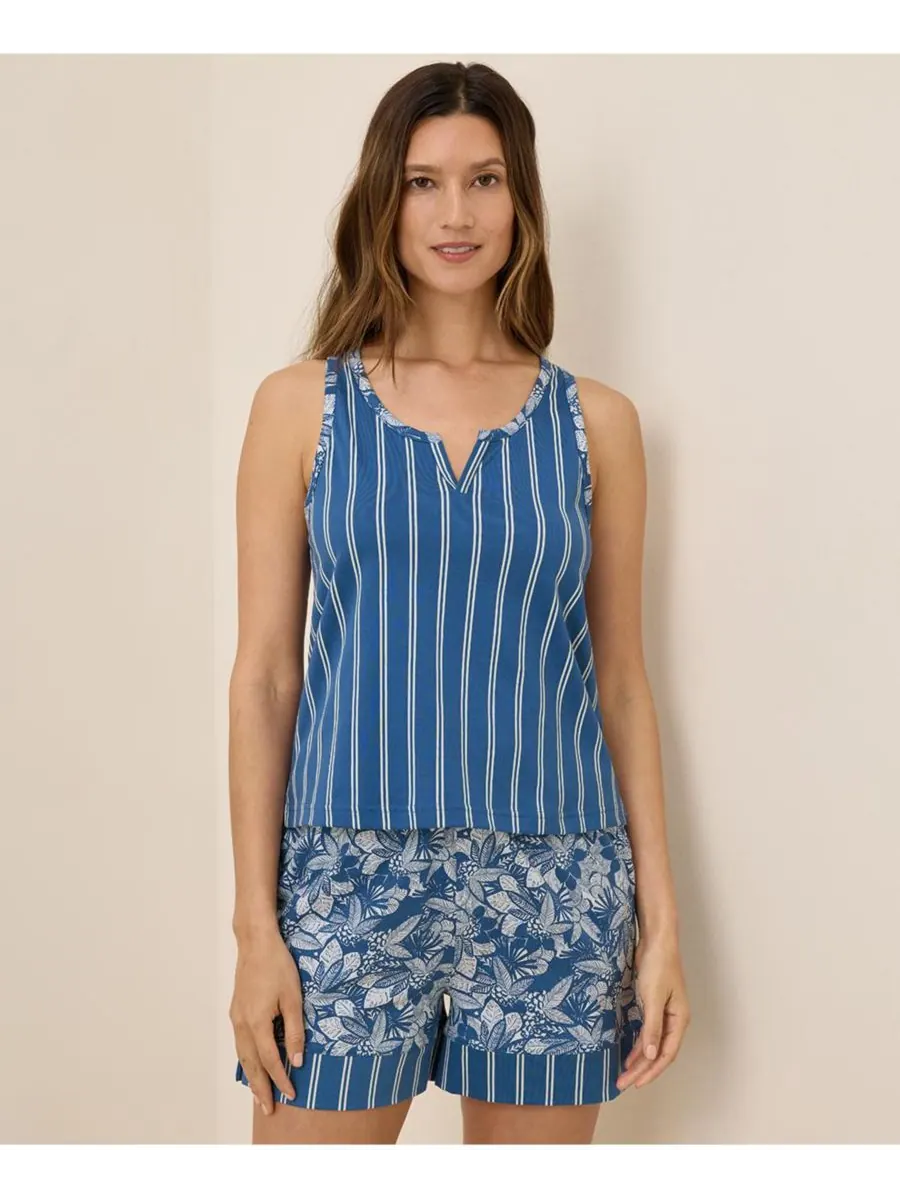 Майка для сна из органического хлопка для отдыха дома Pact, Isle stripes