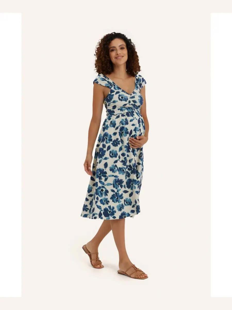 Платье для беременных Cheri NOM Maternity, Ikat floral — изображение 2 из 3