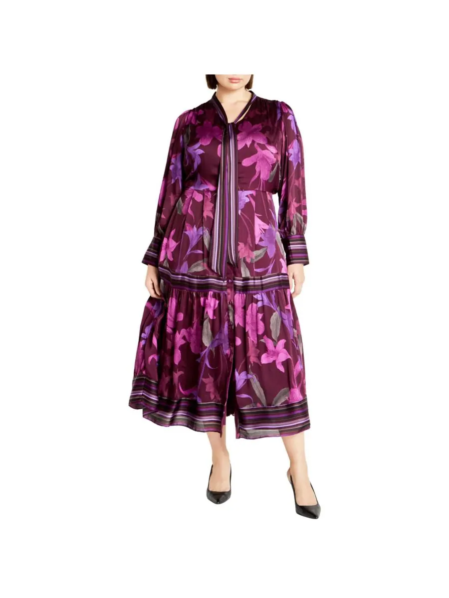 Макси-платье Сюзанн больших размеров CITY CHIC, Lavish lily