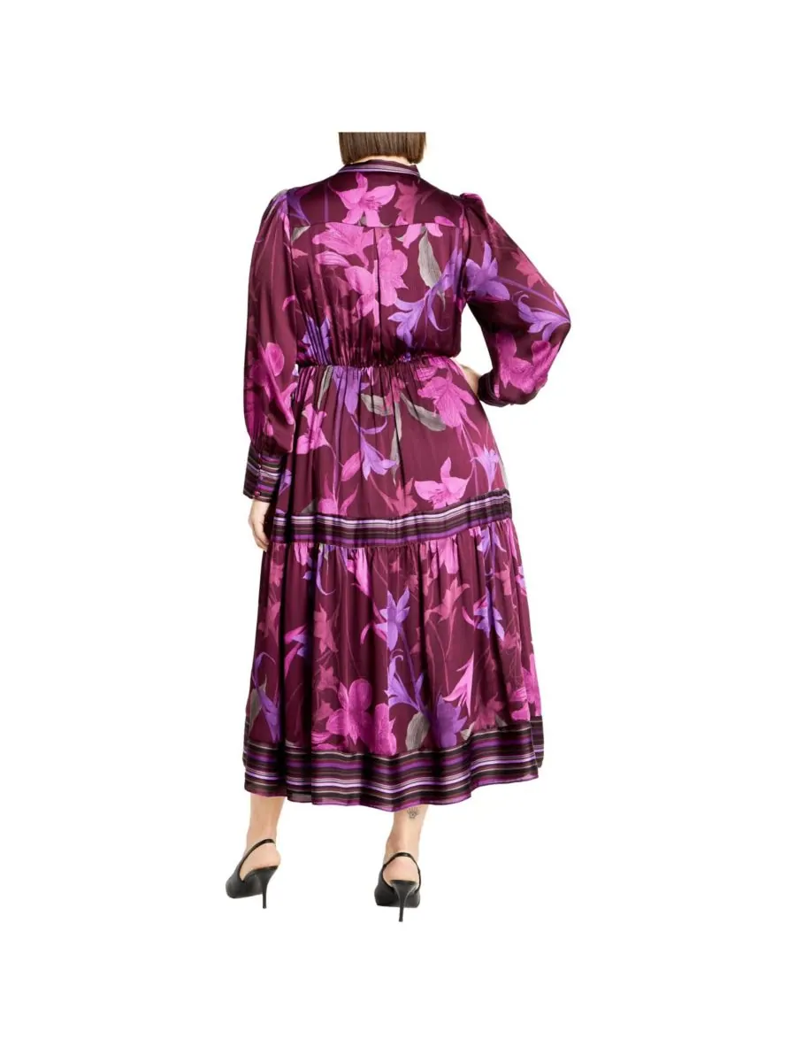 Макси-платье Сюзанн больших размеров CITY CHIC, Lavish lily — изображение 3 из 5