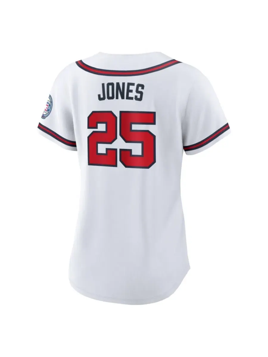 Ретро-джерси Nike Andruw Jones White Atlanta Braves 2026 Baseball Hall of Fame — изображение 3 из 3, белый