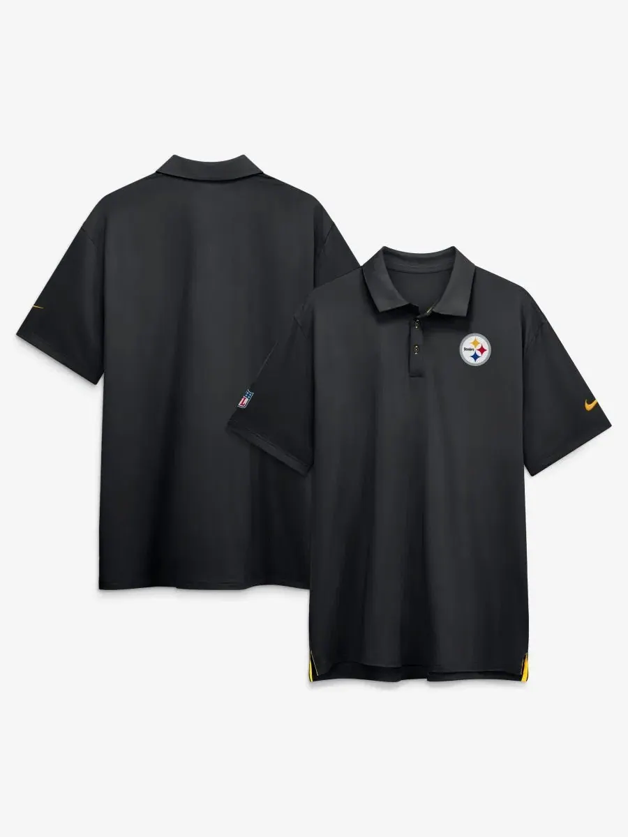 Мужская футболка-поло с коротким рукавом Sideline Tour Dri-FIT Nike — изображение 1 из 2, черный