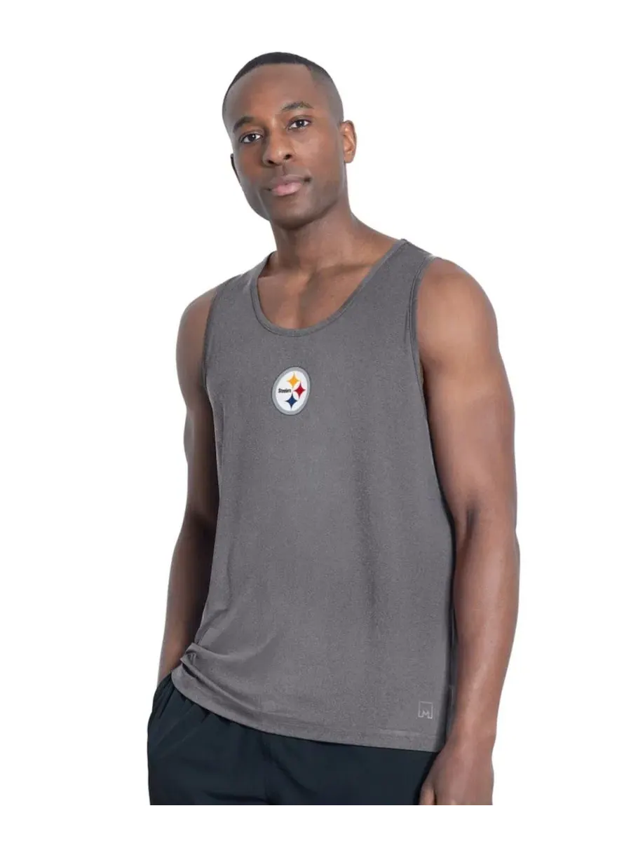 Мужской топ-безрукавка с принтом Pittsburgh Steelers Energy MSX by Michael Strahan — изображение 1 из 4, темно-серый