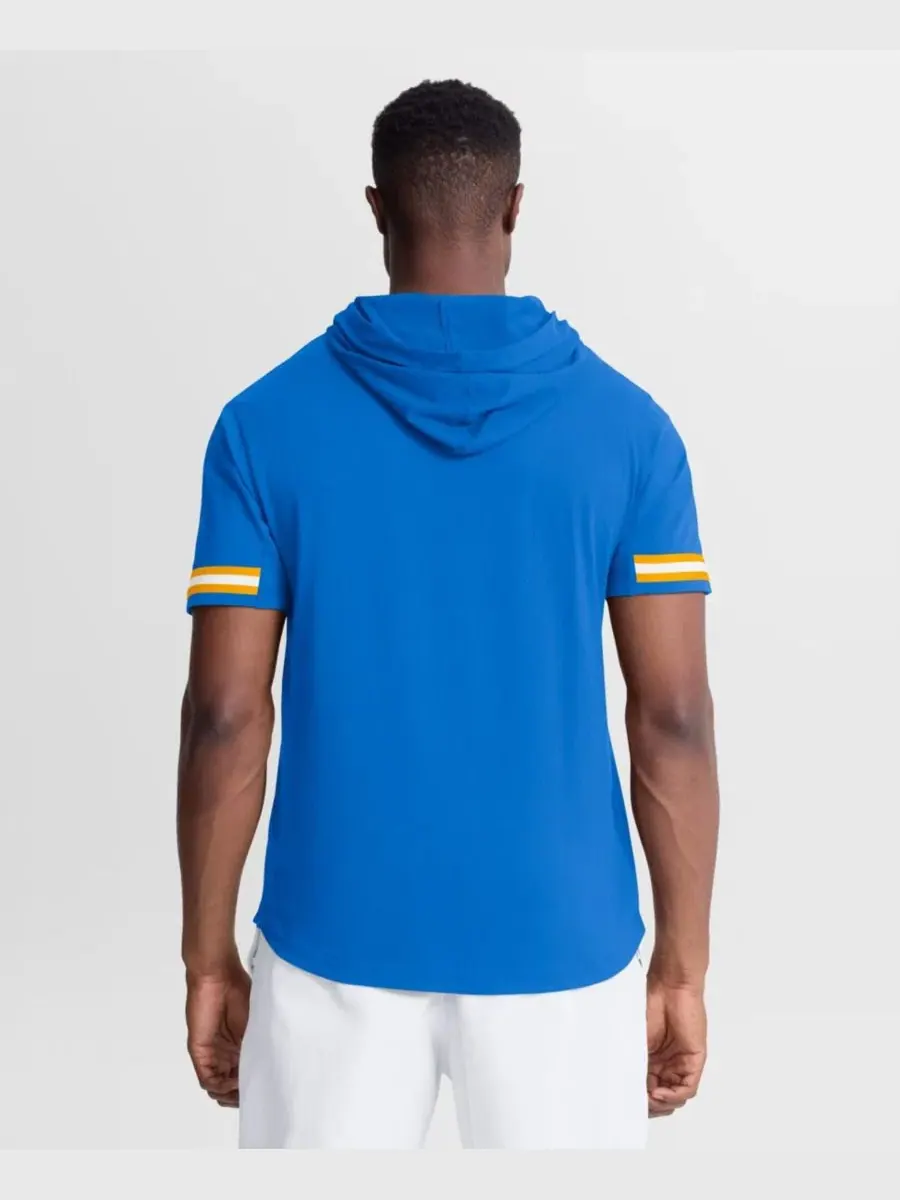 Футболка с капюшоном и коротким рукавом Optimal Play, с логотипом Los Angeles Chargers Fanatics — изображение 4 из 5