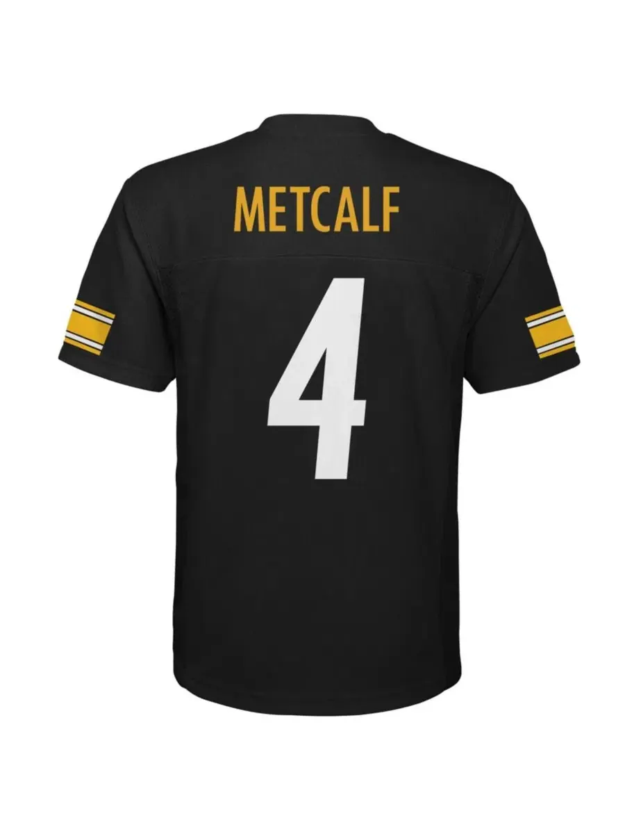 Детская футболка с длинным рукавом DK Metcalf Black Pittsburgh Steelers Replica Jersey Outerstuff — изображение 3 из 3