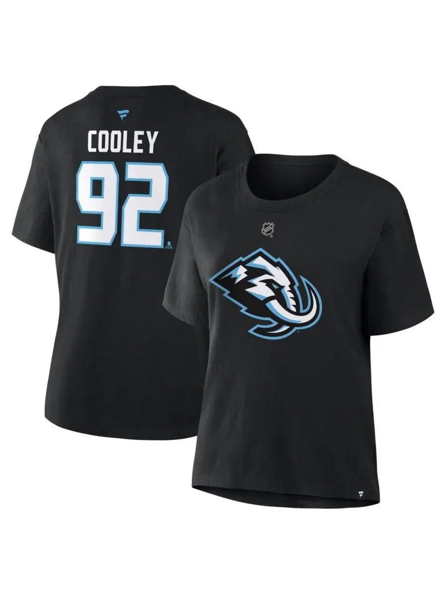 Футболка с длинным рукавом Logan Cooley Utah Mammoth Fanatics — изображение 1 из 3, черный