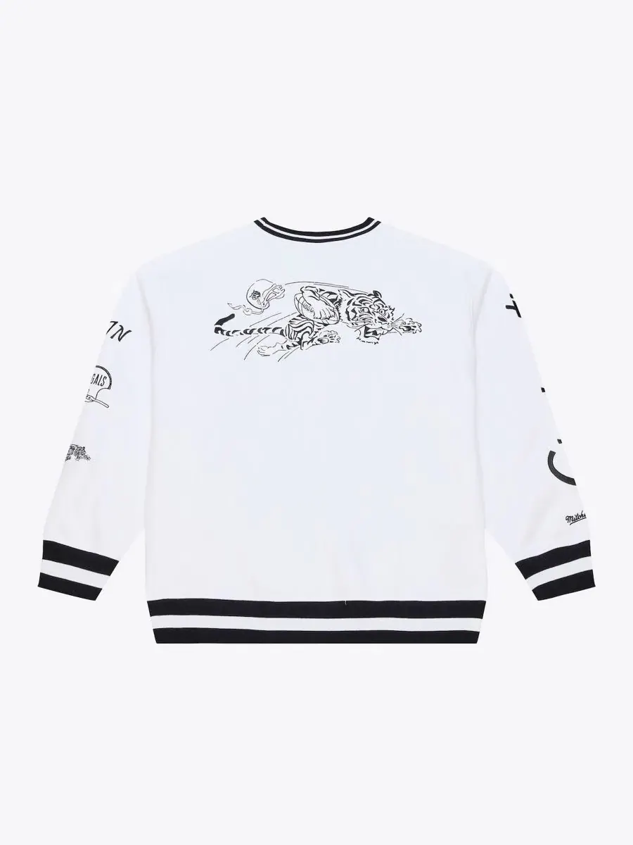 Флисовая толстовка Arctic Fleece с вышитым логотипом Cincinnati Bengals Mitchell & Ness — изображение 2 из 4, белый