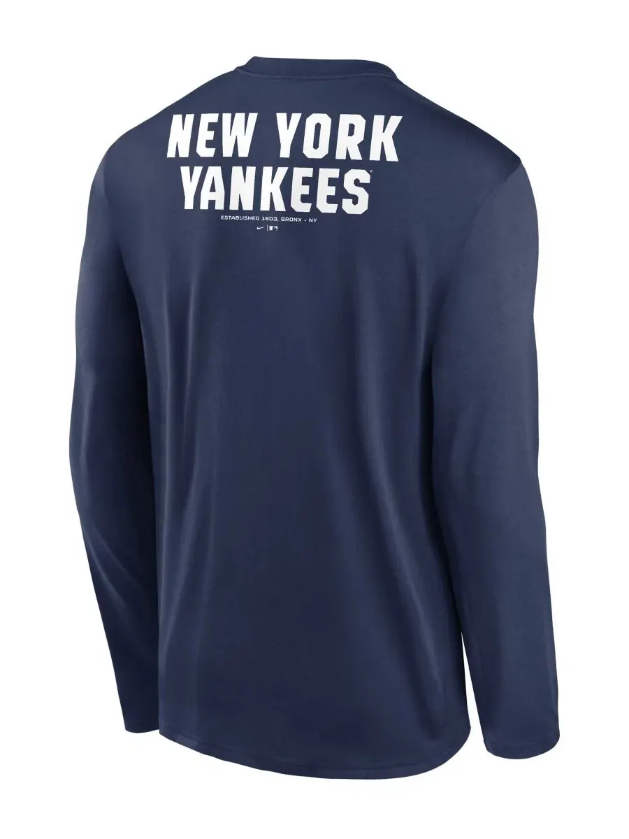 Футболка с длинным рукавом New York Yankees 2-Hit Legend Dri-FIT Nike — изображение 5 из 5, темно-синий