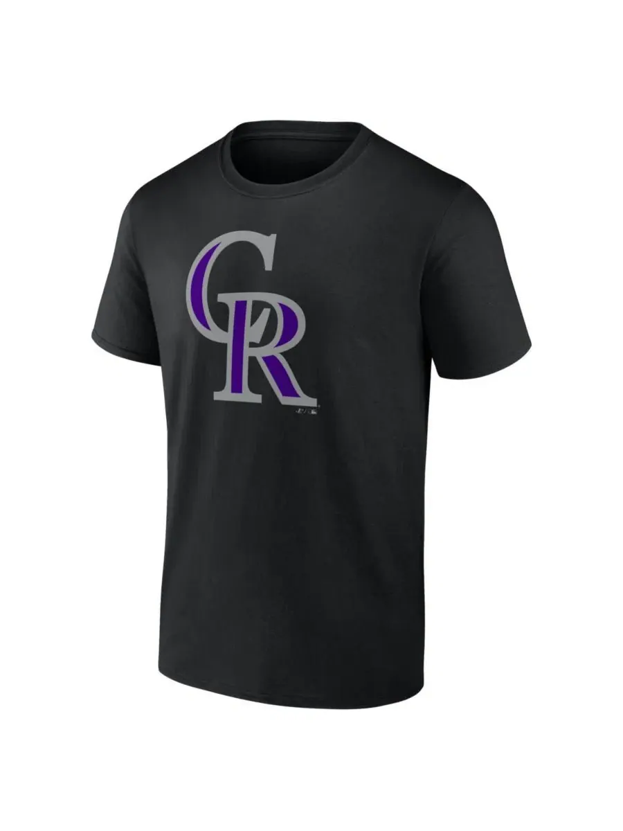 Футболка с логотипом Colorado Rockies Logo Athletic — изображение 3 из 3, черный